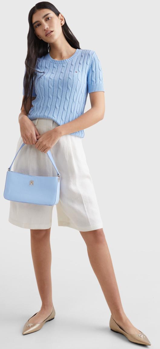 Shoulder Bag Tommy Hilfiger Timeless hellblau Interlock