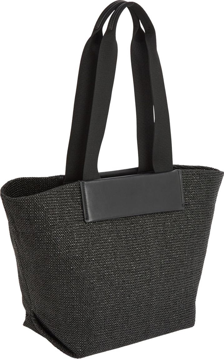 Sommertasche CK Black Calvin Klein Raffia Medium Sisaloptik