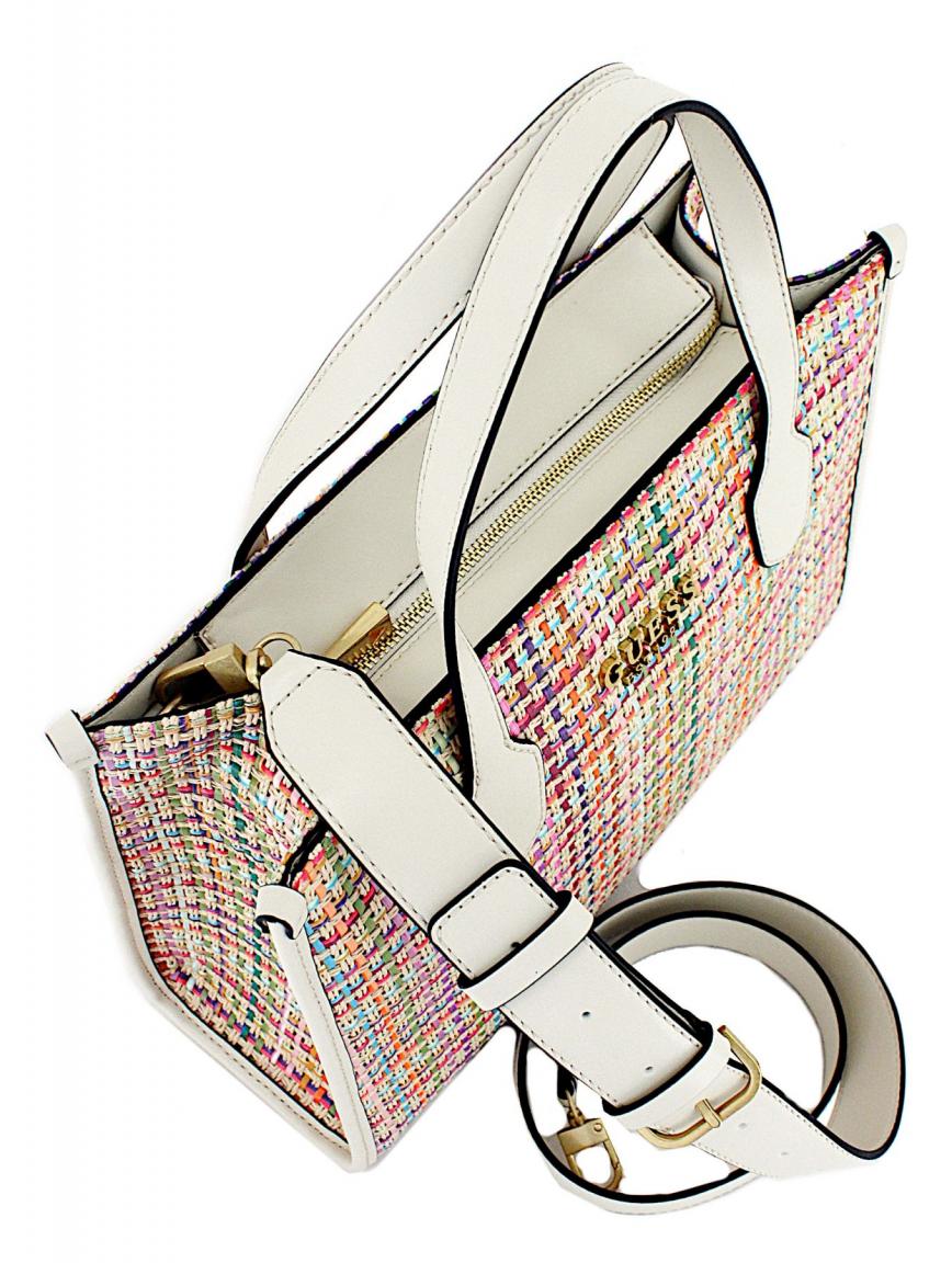 Stepptasche schwarz Guess Silvana schwarz Ziernähte