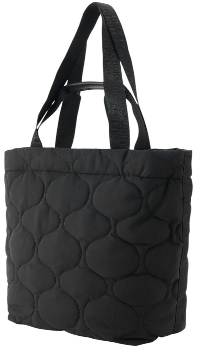 Studio Berlin Prenzlau Quilted Nylon Shopper Tasche Schwarz