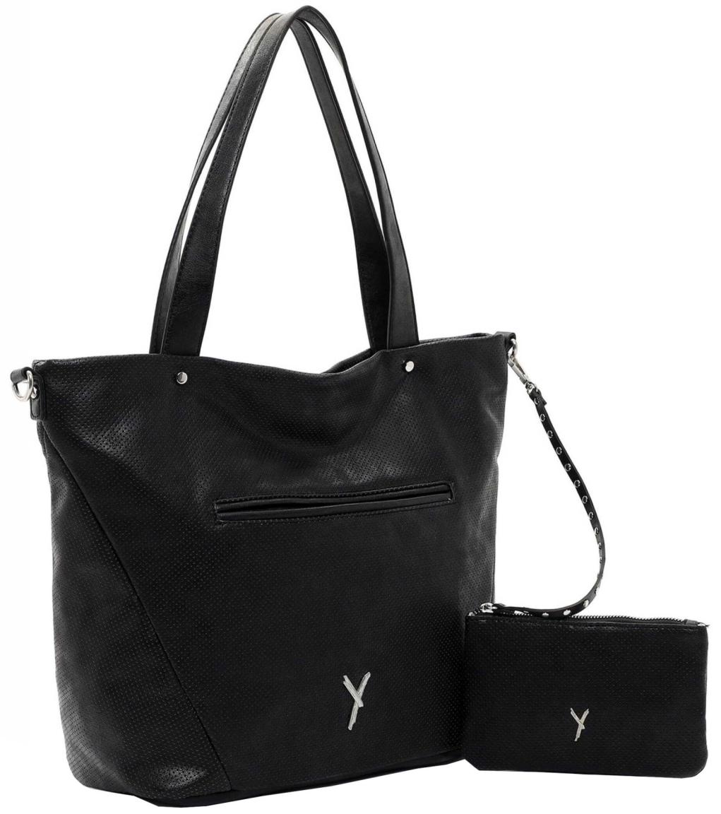 Suri Frey Laley Henkeltasche Black Stanzung vegan