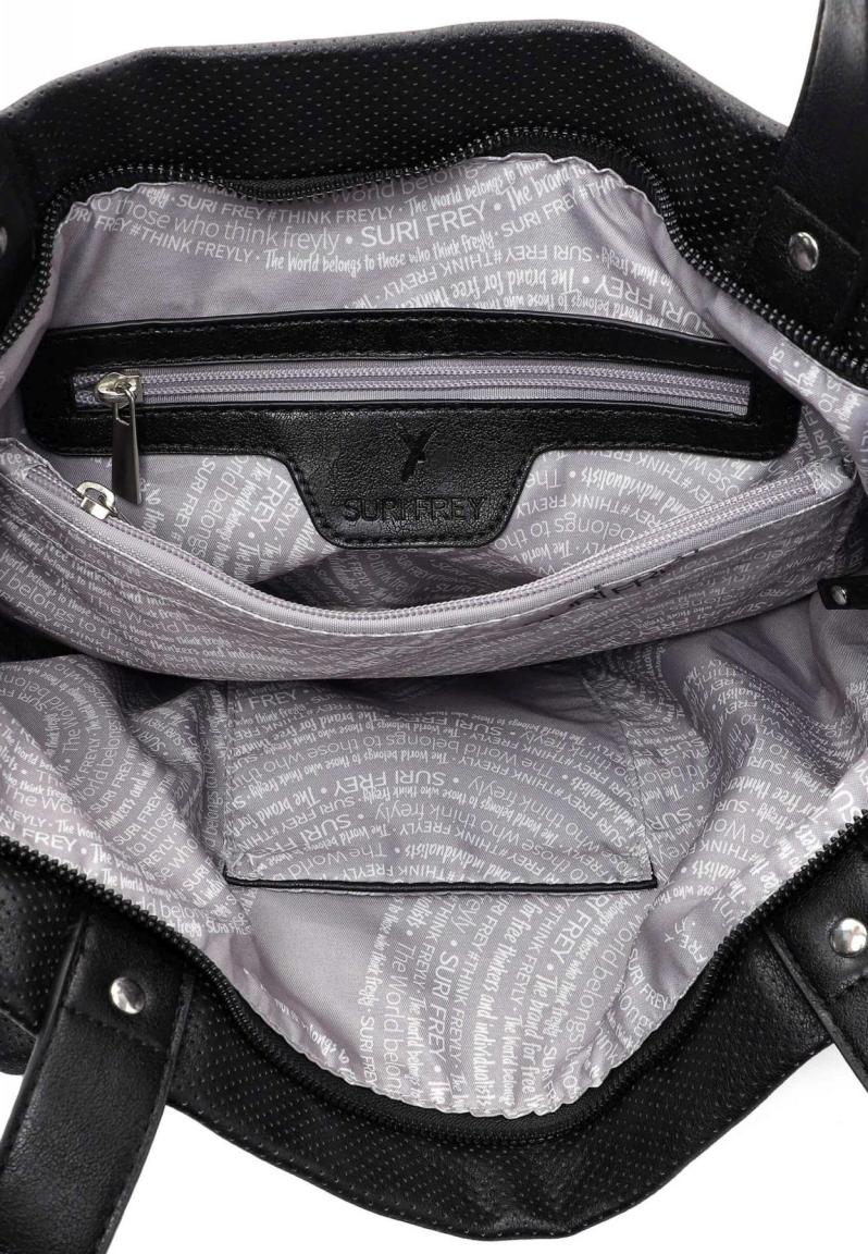 Suri Frey Laley Henkeltasche Black Stanzung vegan