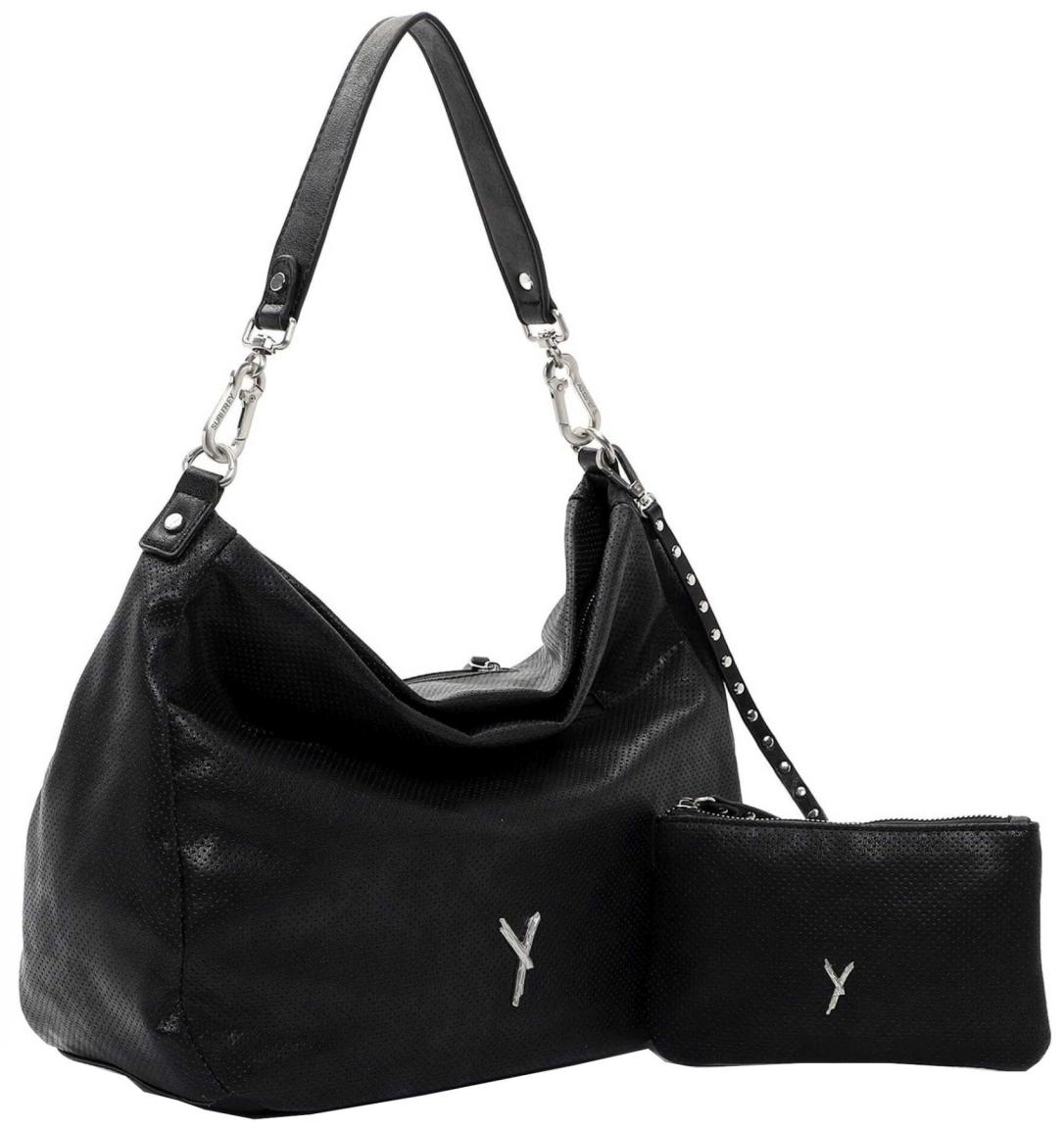 Suri Frey Schultertasche Laley Kosmetik Black gelocht