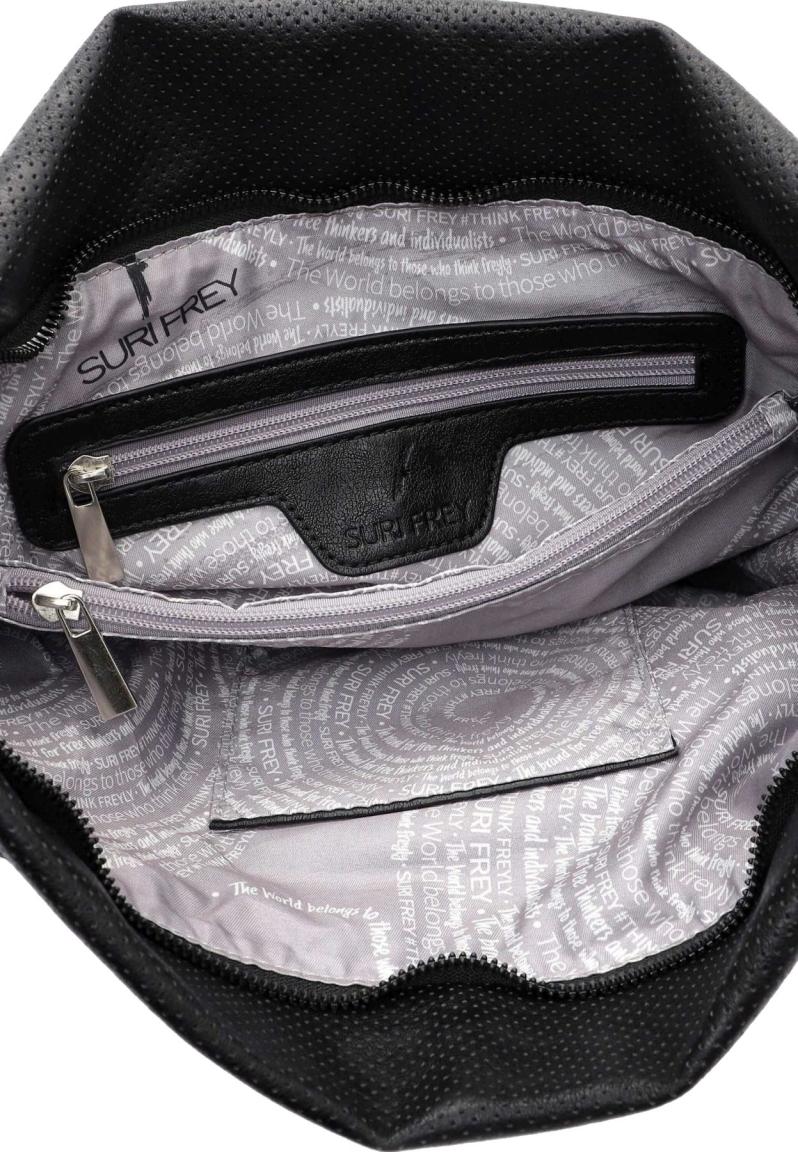 Suri Frey Schultertasche Laley Kosmetik Black gelocht