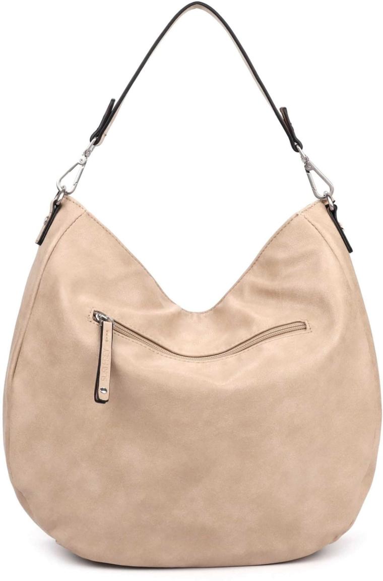 Suri Frey Schultertasche Ruby Flechtmuster Lighttaupe Quastenanhänger