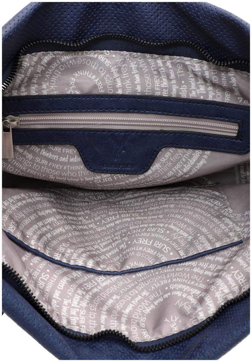 Suri Frey marineblaue Schultertasche Suzy Perforation Navy