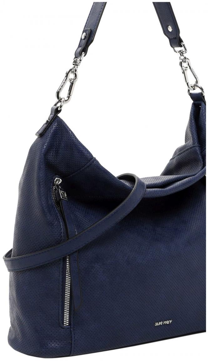 Suri Frey marineblaue Schultertasche Suzy Perforation Navy