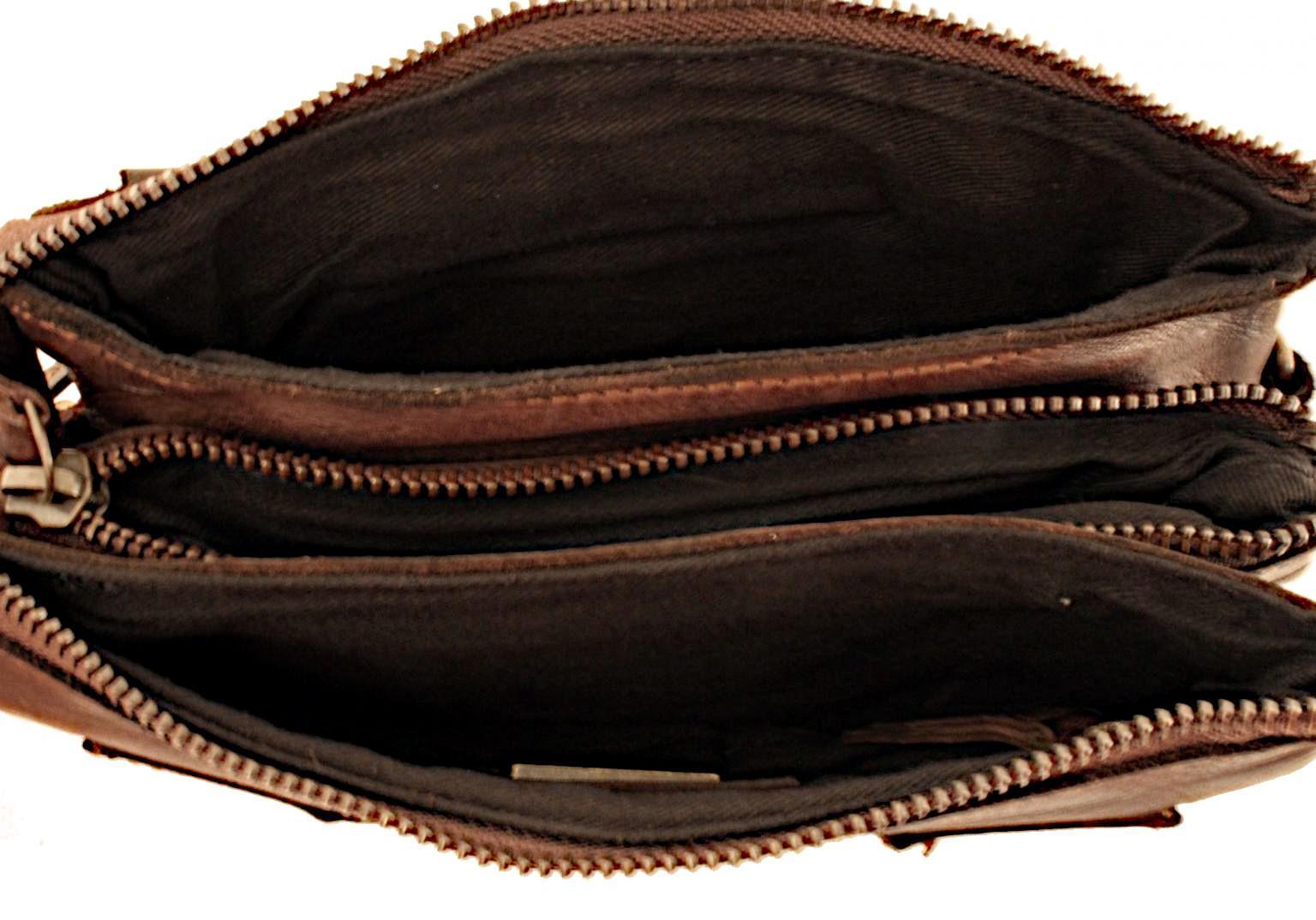 Täschchen Perla Harbour2nd Anchor Love Leder Brown braun