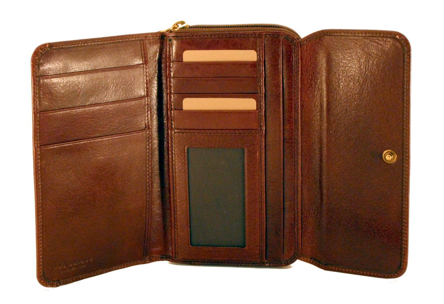 The Bridge Geldbörse Brieftasche Leder Marrone Braun
