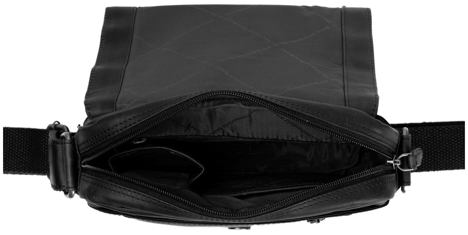 The Chesterfield Brand Remy Black Schultertasche Überschlag unisex