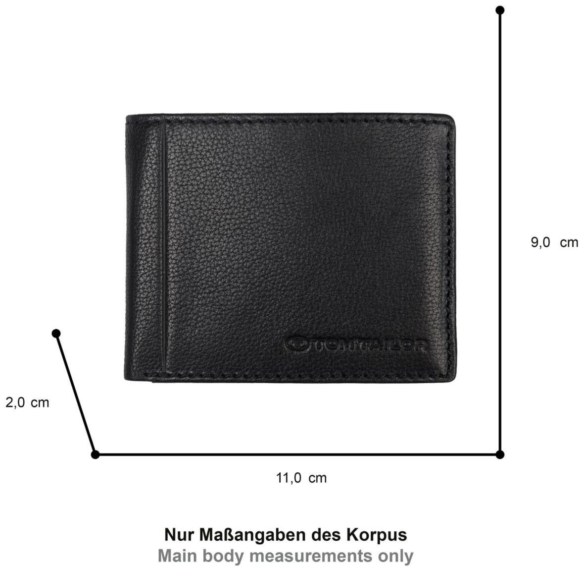 Tom Tailor Bela Herren Geldbörse Leder Schwarz