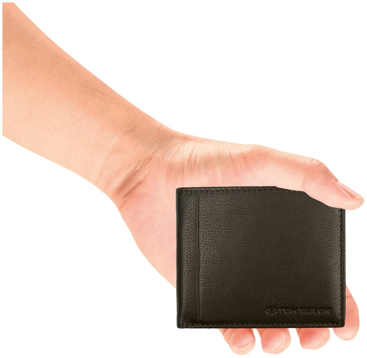 Tom Tailor Bela Herren Scheinbörse Leder Dunkelbraun