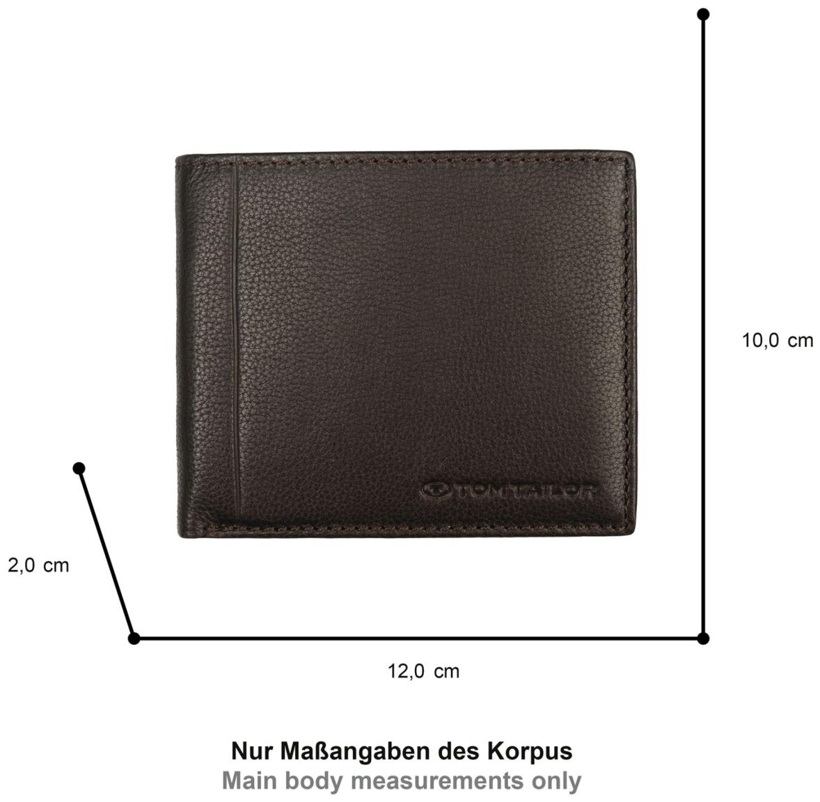 Tom Tailor Bela Herren Scheinbörse Leder Dunkelbraun