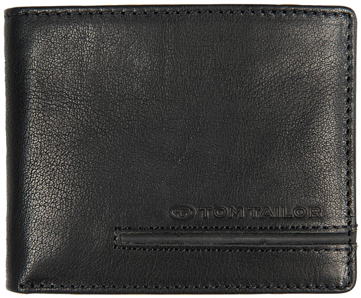 Tom Tailor Devon Geldbörse Herren Leder Schwarz