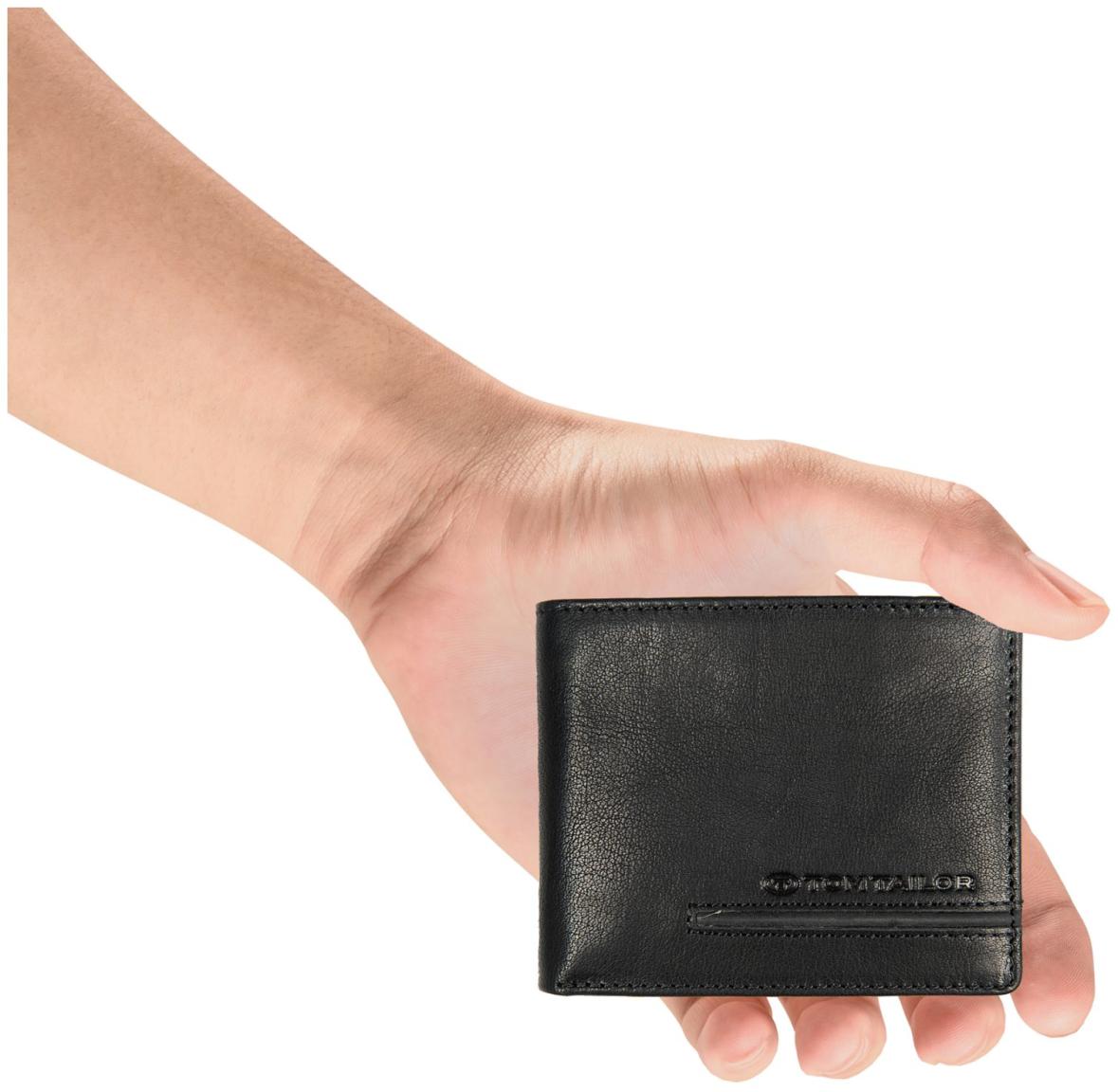 Tom Tailor Devon Geldbörse Herren Leder Schwarz