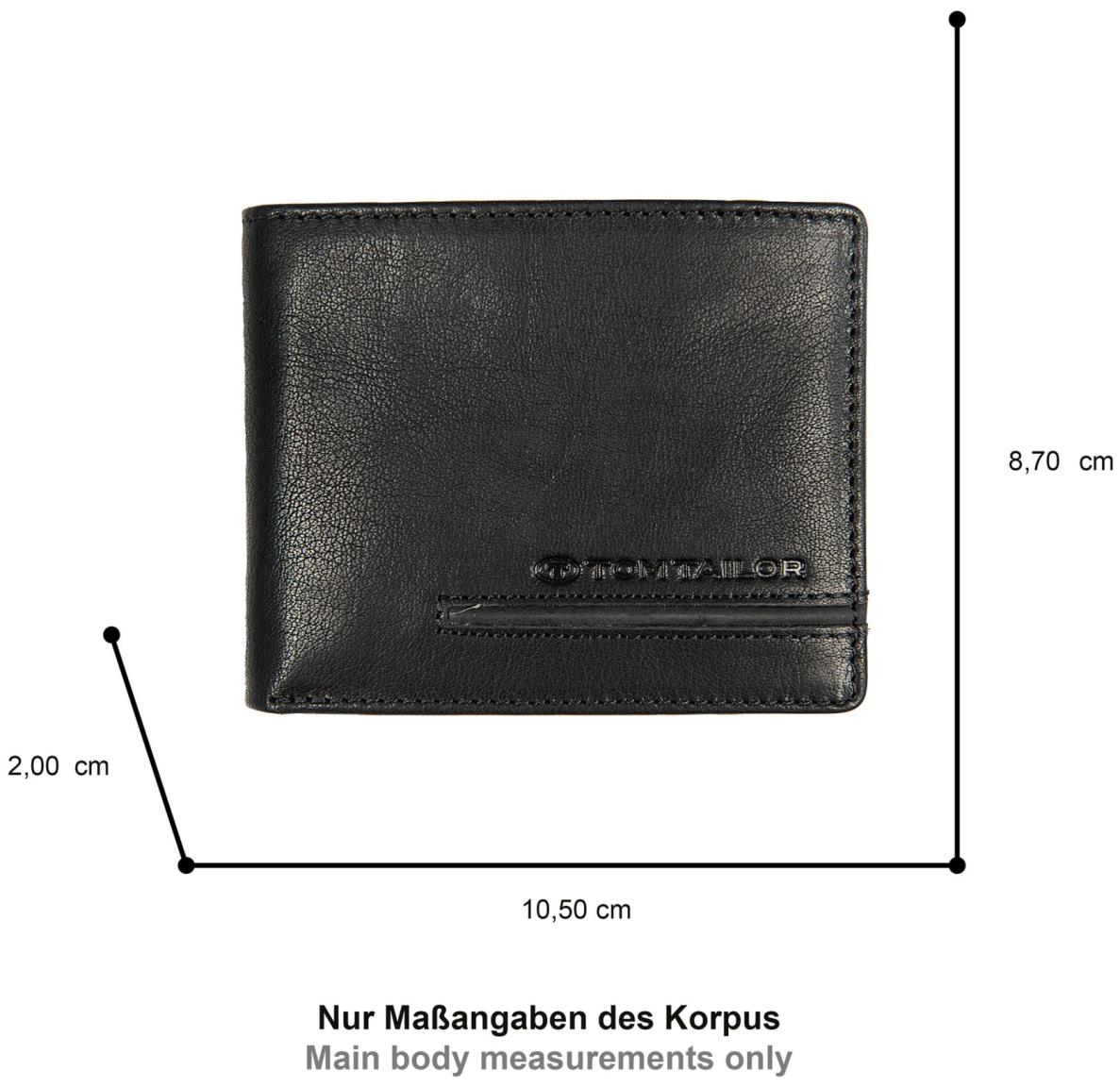 Tom Tailor Devon Geldbörse Herren Leder Schwarz