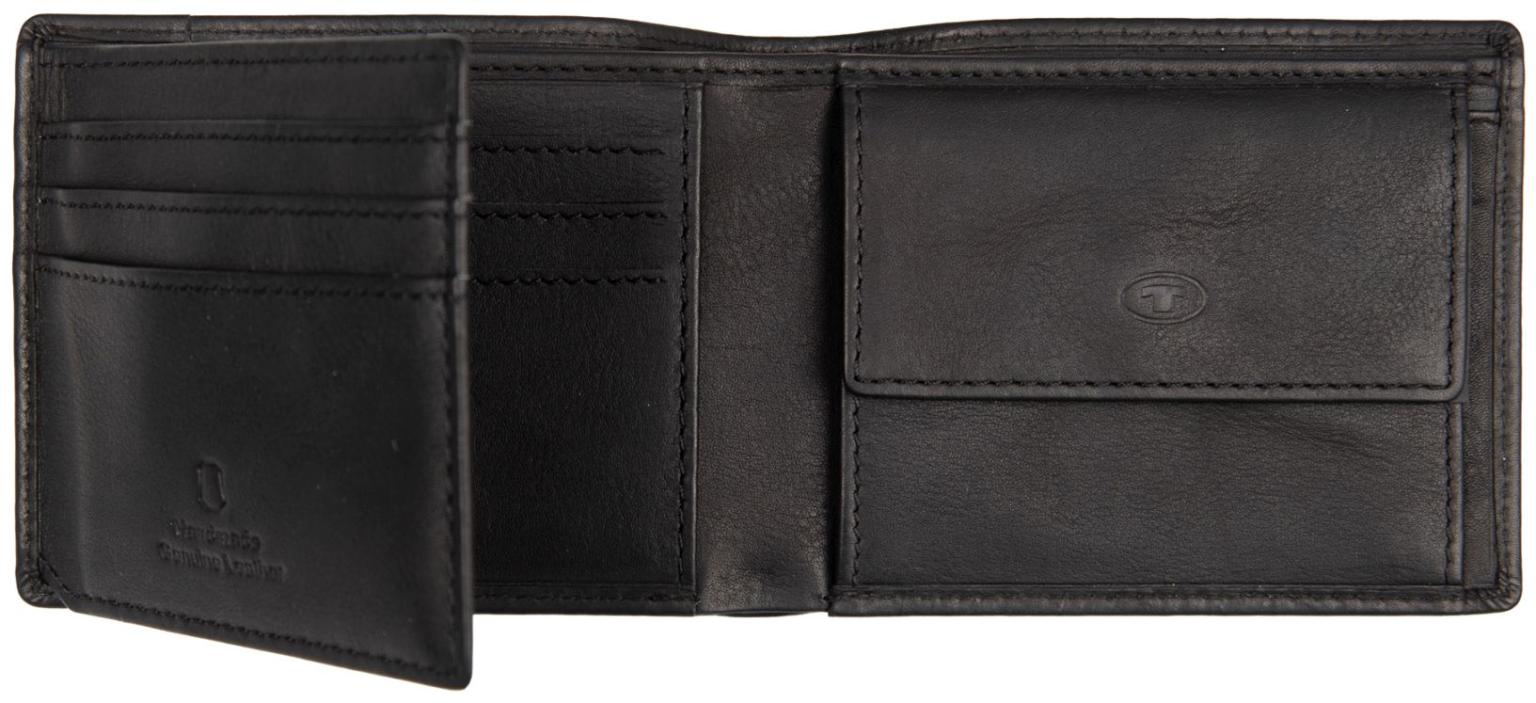 Tom Tailor Sam Herren Portemonnaie Leder Schwarz