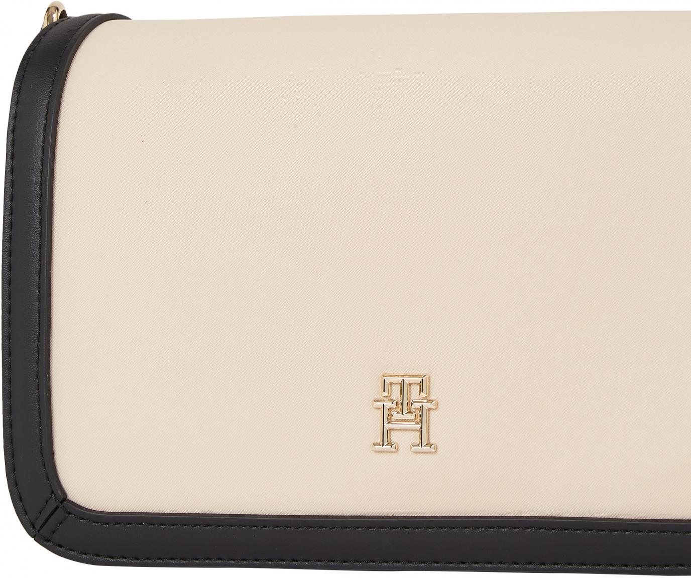 Tommy Hilfiger Crossovertasche Überschlag Essential Flap Beige