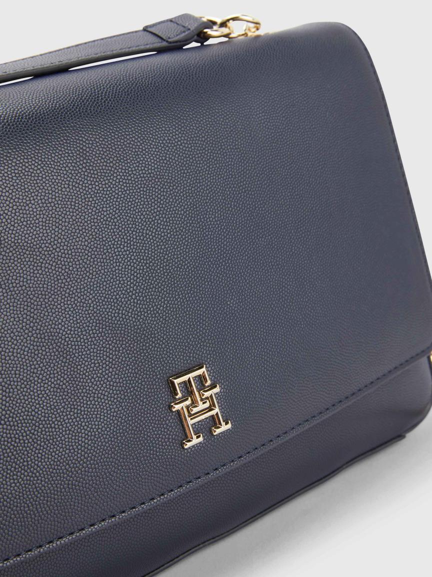 Tommy Hilfiger Crossovertasche mit Überschlag navy