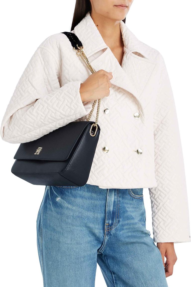 Tommy Hilfiger Crossovertasche mit Überschlag navy