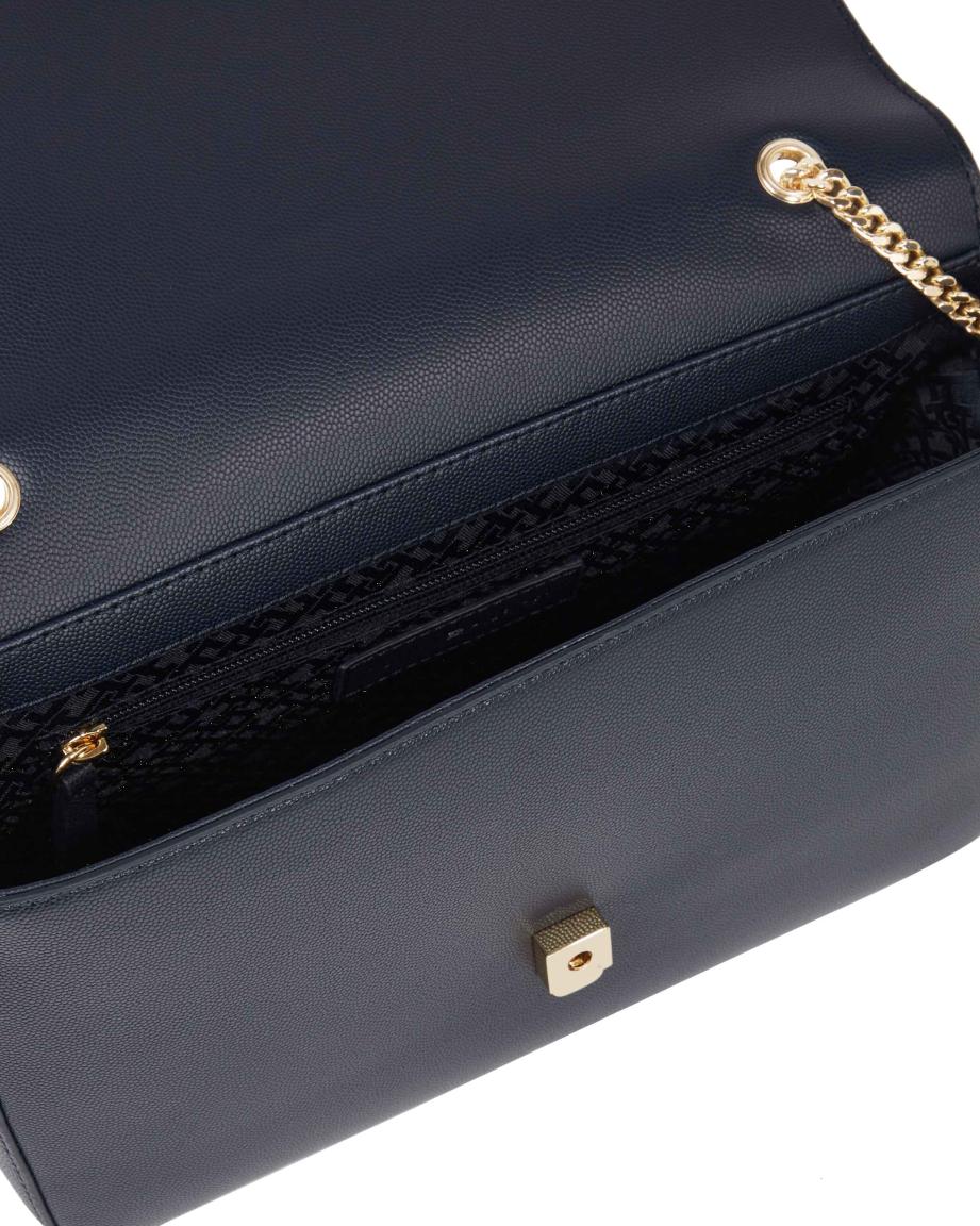 Tommy Hilfiger Crossovertasche mit Überschlag navy