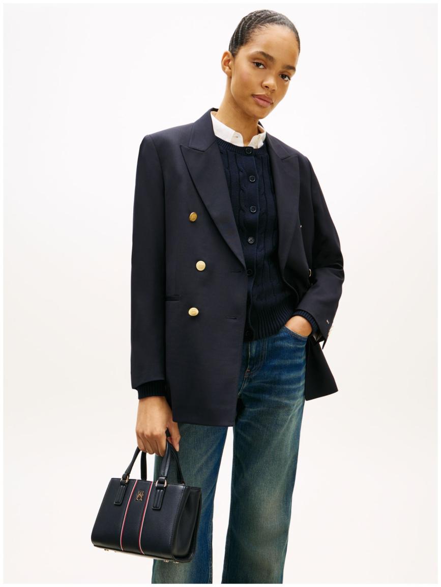 Tommy Hilfiger Daily Mini Tote Corp Kurzgrifftasche Space Blue - Blau
