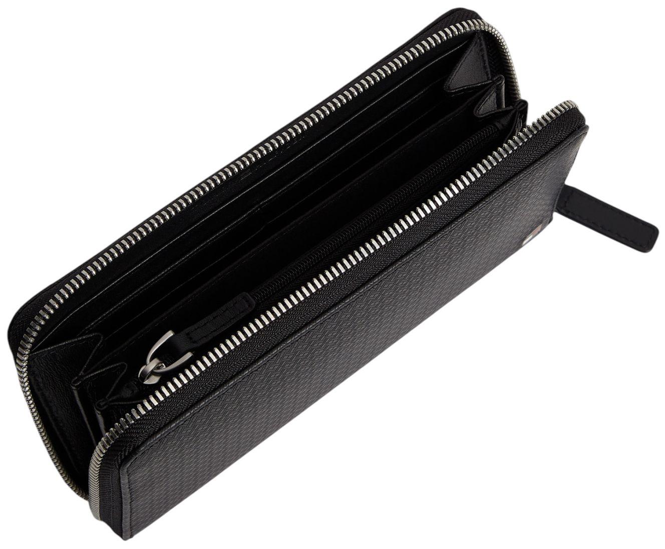Tommy Hilfiger Emboss ZA Wallet Geldbörse Rindsleder Schwarz