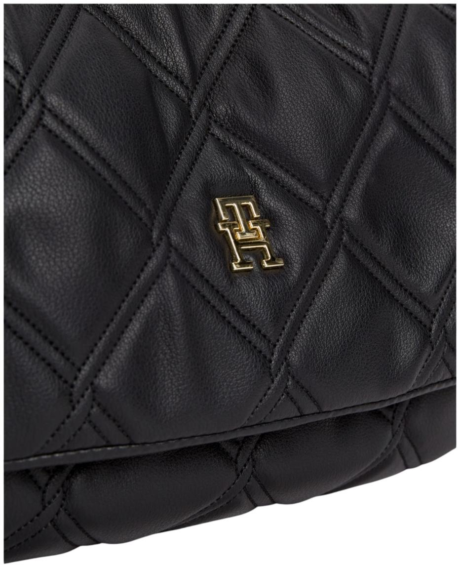 Tommy Hilfiger Feminine Shoulder Bag Überschlagtasche Schwarz