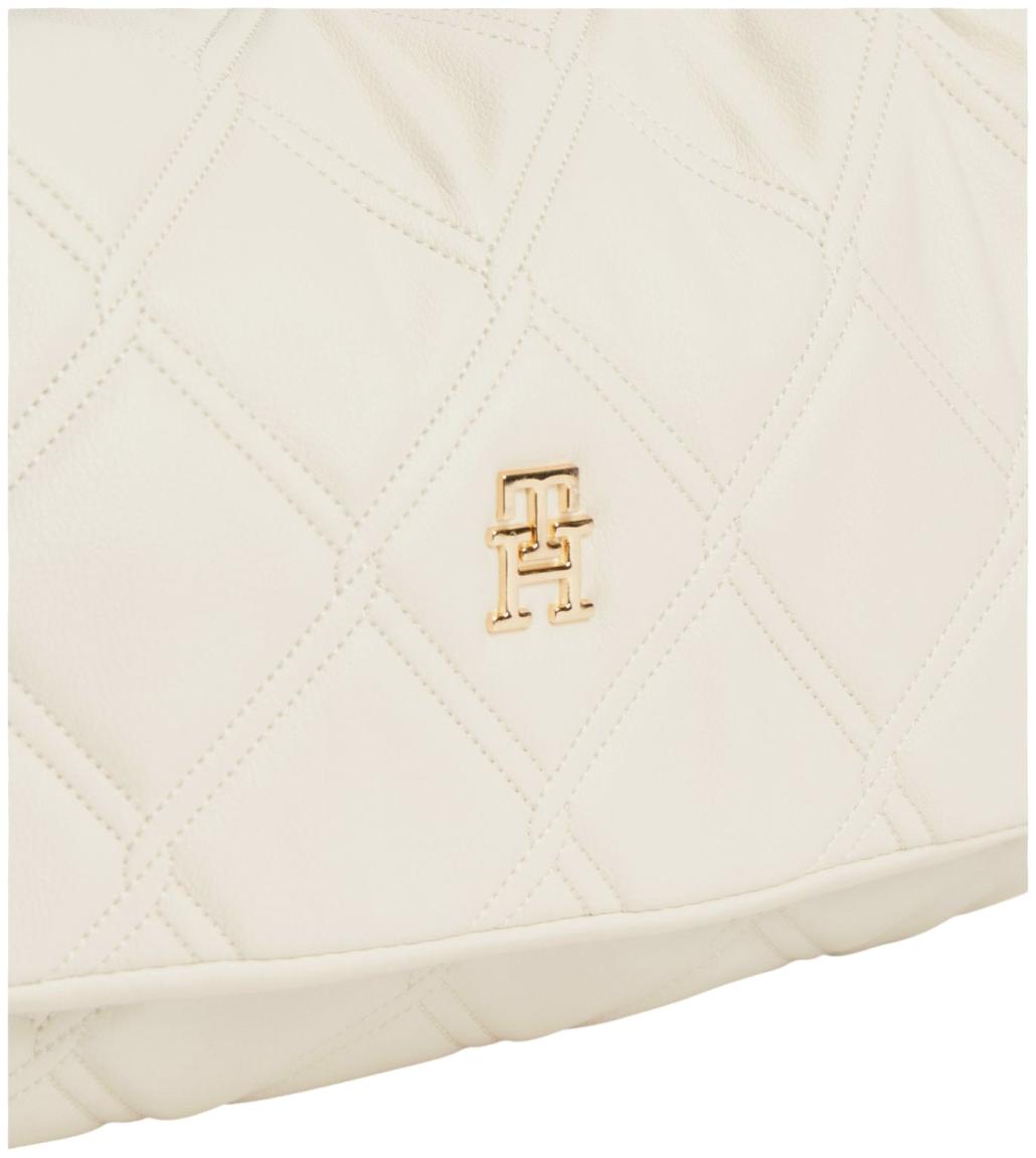 Tommy Hilfiger Feminine Shoulder Bag Überschlagtasche Soft Cream - Beige