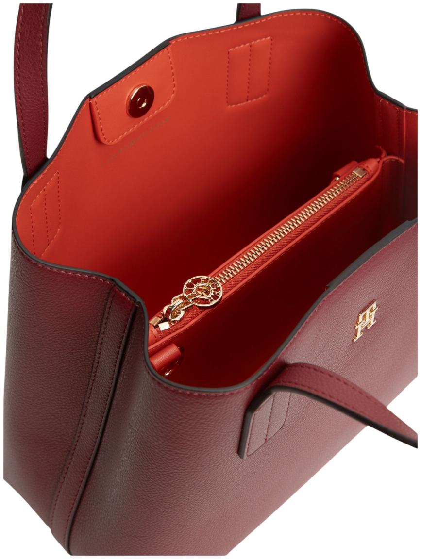 Tommy Hilfiger Icon Mini Satchel Kurzgrifftasche Velvet Maroon - Bordeauxrot