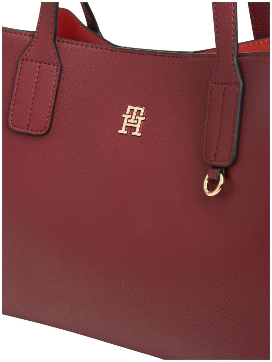 Tommy Hilfiger Icon Mini Satchel Kurzgrifftasche Velvet Maroon - Bordeauxrot