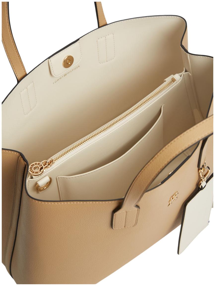Tommy Hilfiger Icon Satchel Kurzgrifftasche Classic Khaki - Camel
