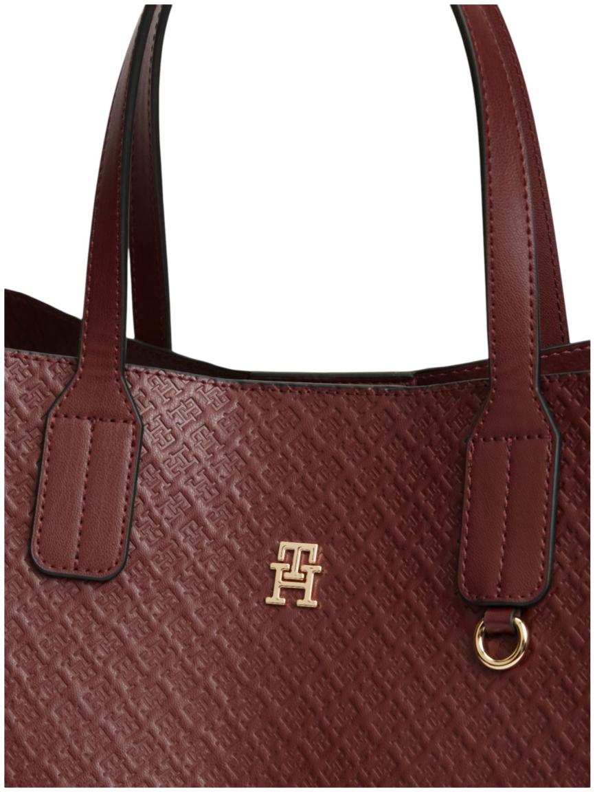Tommy Hilfiger Icon Satchel Mono Kurzgrifftasche Bordeaux