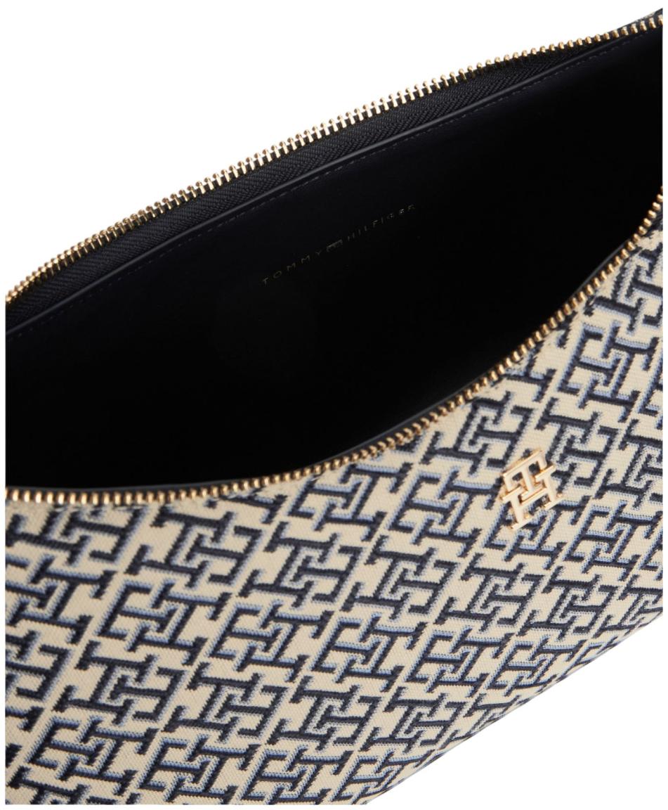 Tommy Hilfiger Icon Shoulder Bag Handtasche Jacquard Blue Mono