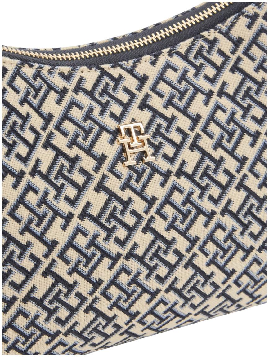 Tommy Hilfiger Icon Shoulder Bag Handtasche Jacquard Blue Mono
