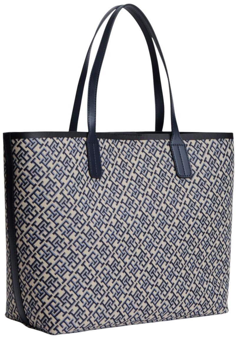 Tommy Hilfiger Icon Tote Shopper Jacquard Blue Mono