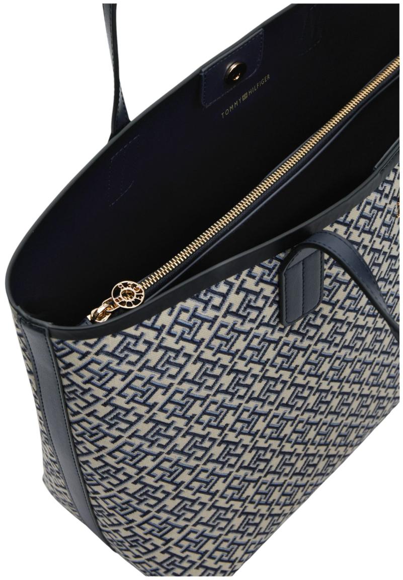 Tommy Hilfiger Icon Tote Shopper Jacquard Blue Mono