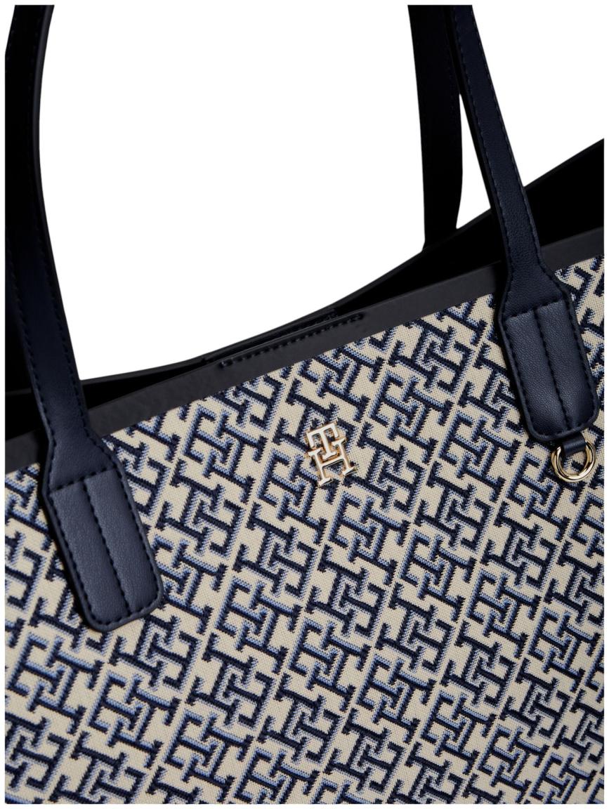 Tommy Hilfiger Icon Tote Shopper Jacquard Blue Mono
