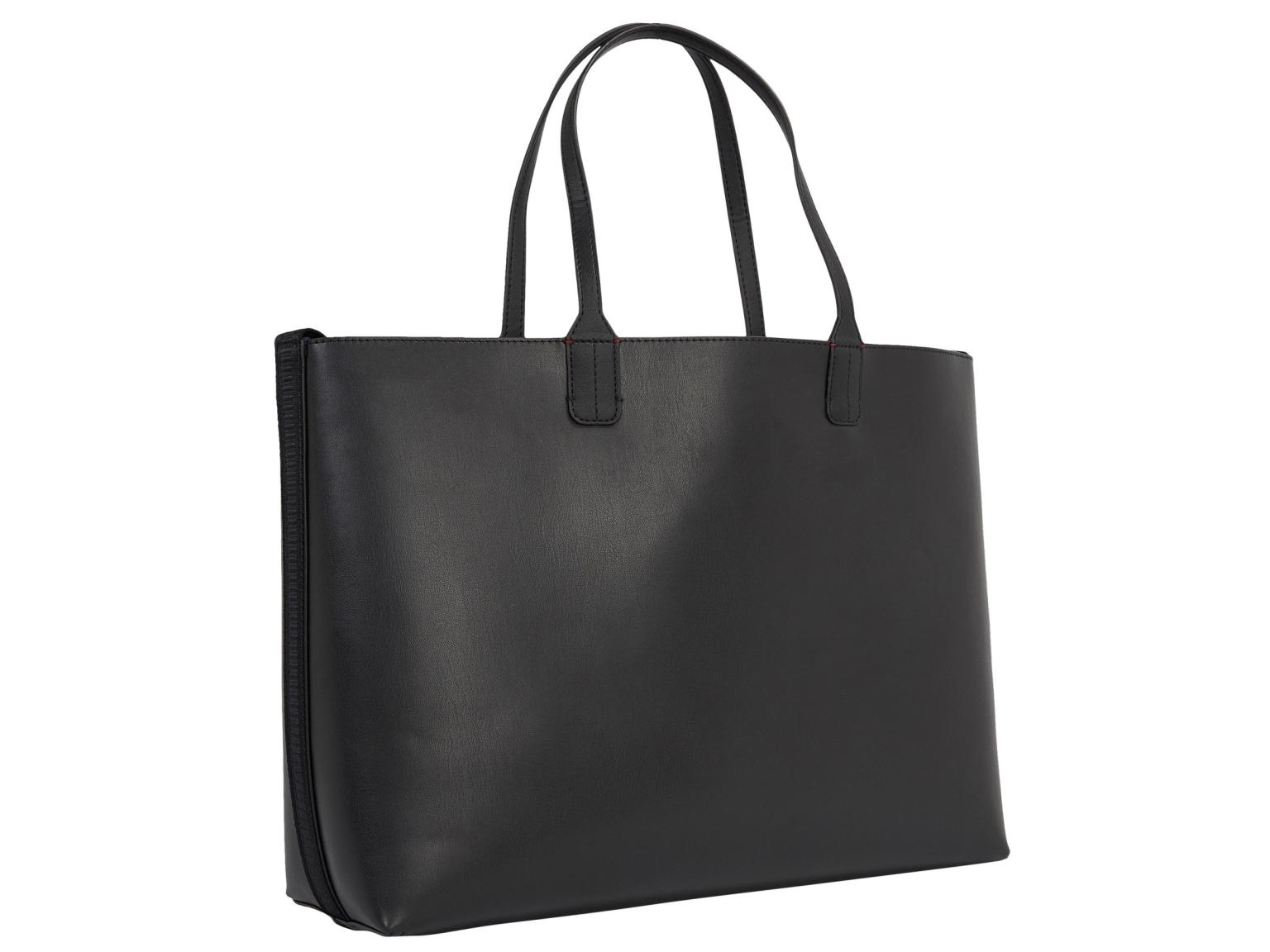 Tommy Hilfiger Iconic Tote Black Shopper mit Etui Anhänger