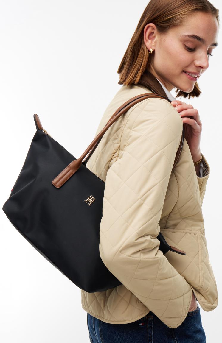 Tommy Hilfiger Popette East West Tote Handtasche Schwarz