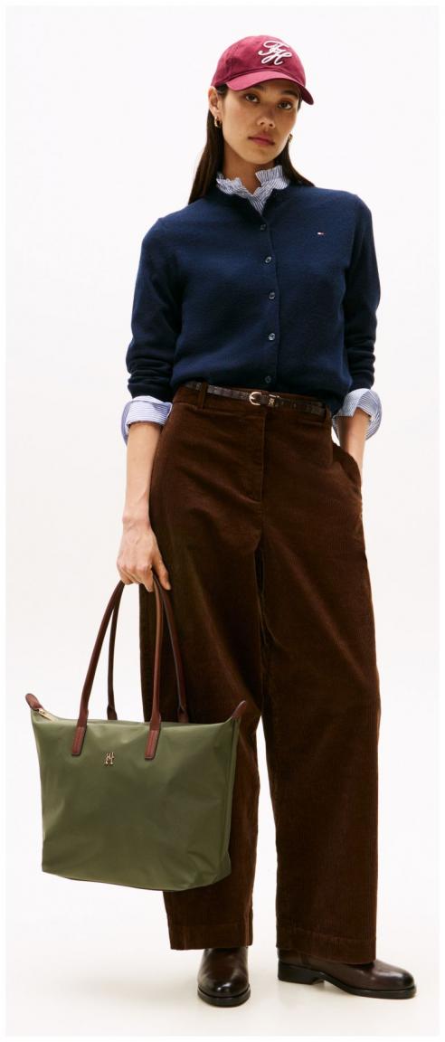 Tommy Hilfiger Popette Tote Henkeltasche Nylon Hundsman Green