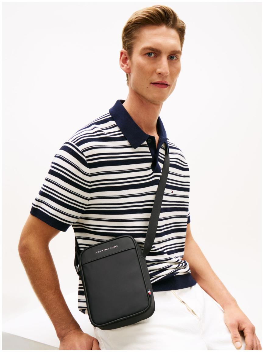 Tommy Hilfiger Repreve Mini Reporter Herrentasche Nylon Schwarz