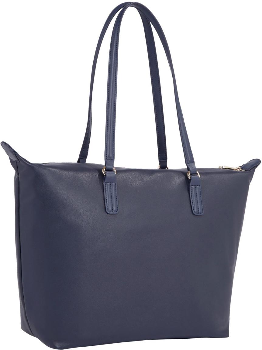 Tommy Hilfiger Shopper Kunstleder Poppy Plus dunkelblau