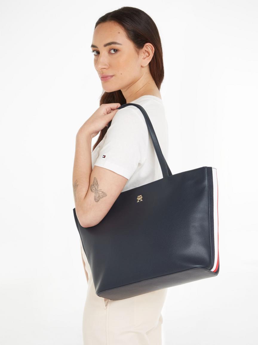 Tommy Hilfiger Shopper sportlich Hilfiger Stripes TH Essential SC Tote Corp