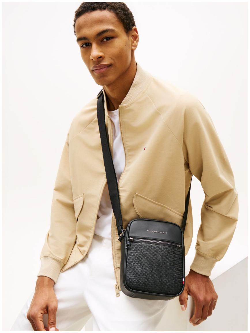 Tommy Hilfiger Woven Mini Reporter Herrentasche Schwarz