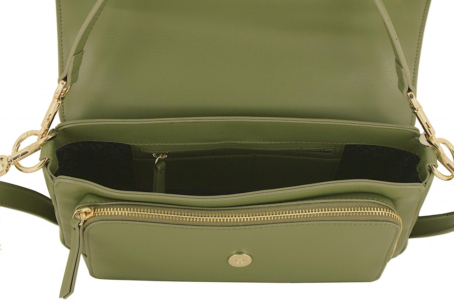 Tommy Hilfiger große Crossovertasche Olive Überschlag