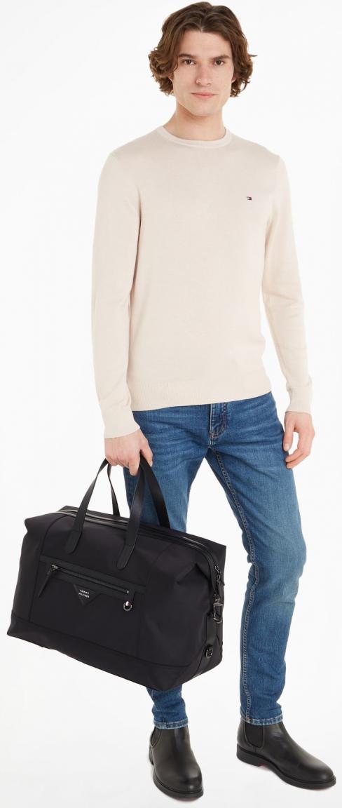 Tommy Hilfiger schwarz Weekender TH Classic Prep Duffle Lederelemente black