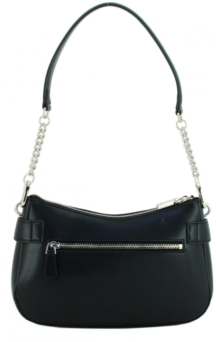 Top Zip Shoulder Bag schwarz Kettenhenkel Guess Lorelei