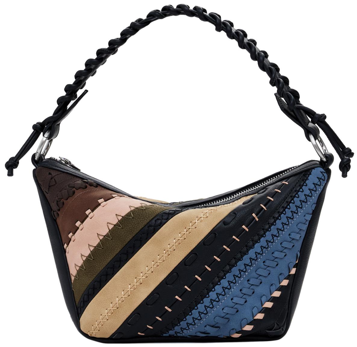 Trapeztasche Desigual Munich bunt Quebec Whipstitch Patch