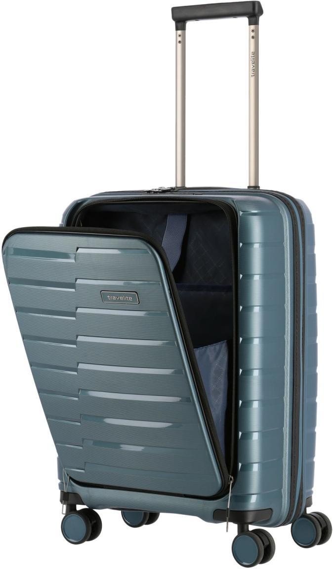 Travelite 55cm Air Base 4w Businesstrolley S Handgepäck Ice Blue Laptop